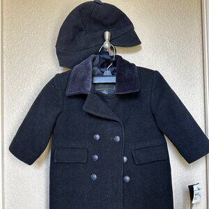 Nordstrom Navy Peacoat with Hat - 12 months
